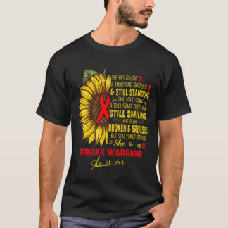 Stroke Awareness Sie ist ein Schlaganfall Kriegeri T-Shirt