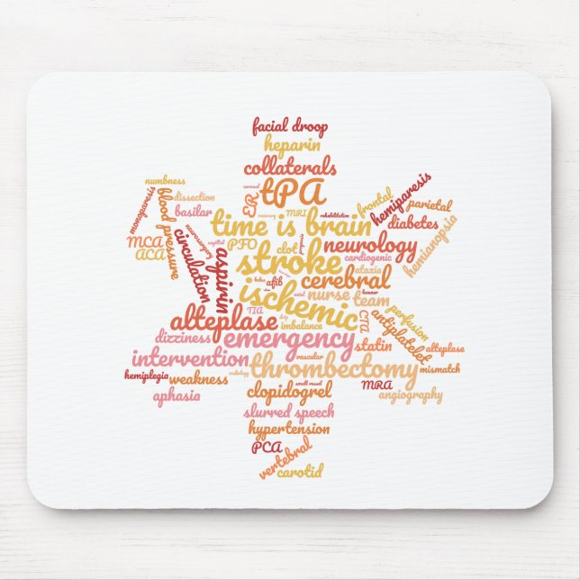 Stroke Ischemic TIA Neuro Nurse Doctor Mousepad (Vorne)