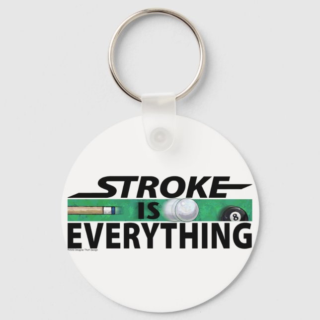 Stroke ist alles 8 Ball Schlüsselanhänger (Vorderseite)