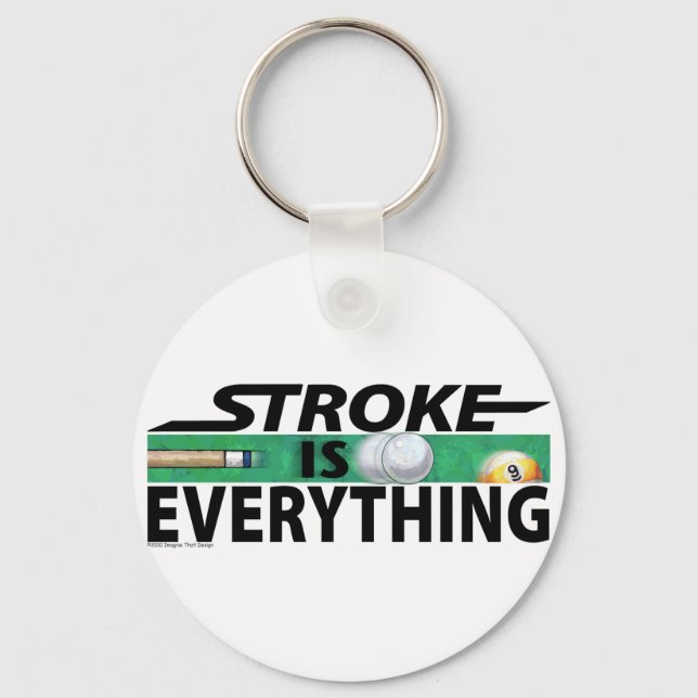 Stroke ist alles 9 Ball Schlüsselanhänger (Vorderseite)