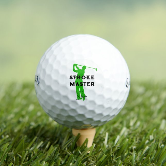 Stroke Master Golf Meme, #fathersdaygift Custom Golfball (Insitu T-Shirt)