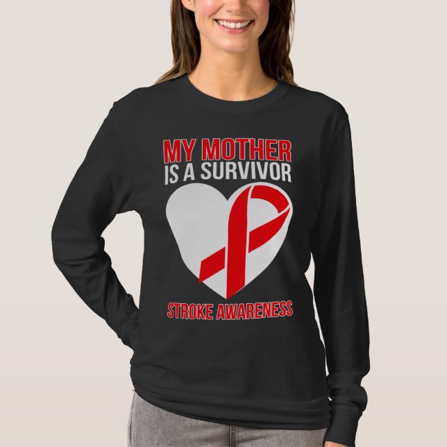 Stroke Survivor Mom Stroke Awareness Month T-Shirt (Vorderseite)
