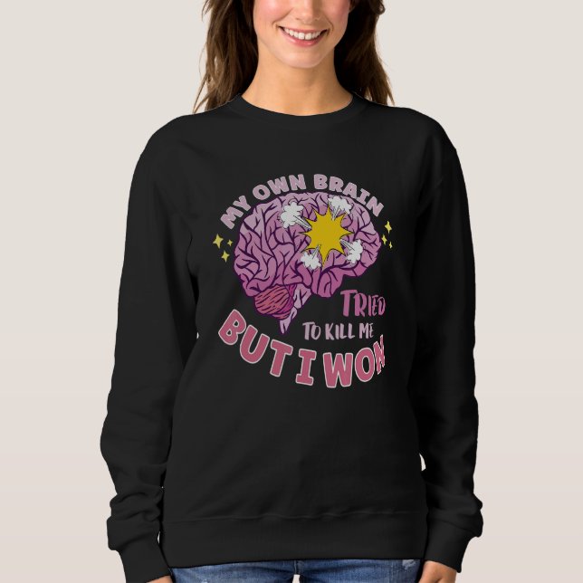 Stroke Survivor Stroke Awareness Rehab Stroke Warr Sweatshirt (Vorderseite)