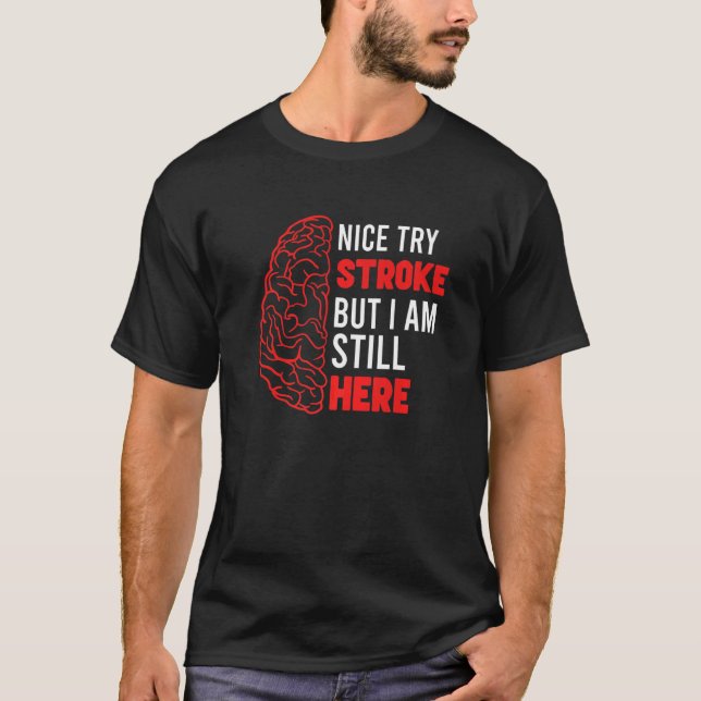Stroke Survivor Stroke Awareness Rehab Stroke Warr T-Shirt (Vorderseite)