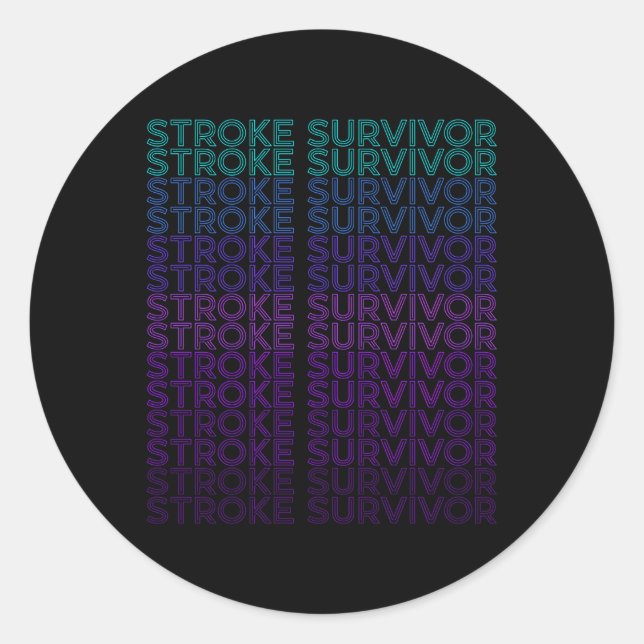 Stroke Survivor Stroke Awareness Runder Aufkleber (Vorderseite)