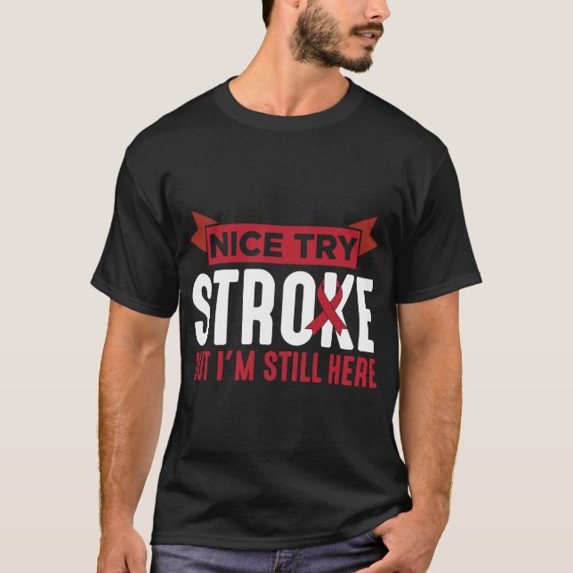 Stroke Survivor Supporter Schlaganfall Bewusstsein T-Shirt (Vorderseite)