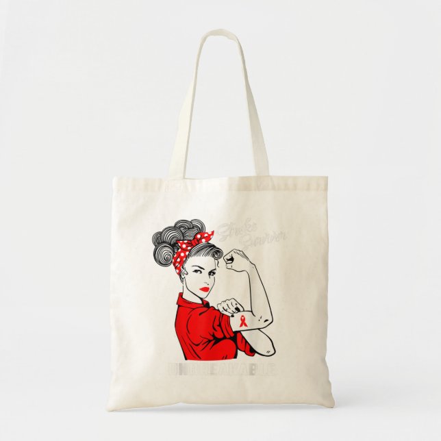 Stroke Survivor Unzerbrechliches Schlaganfallbewus Tragetasche (Vorne)