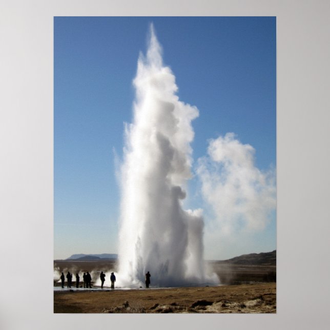 Strokkur- Geyser in Island Poster (Vorne)