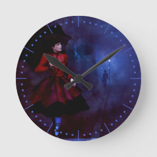 Stroll After Midnight Runde Wanduhr