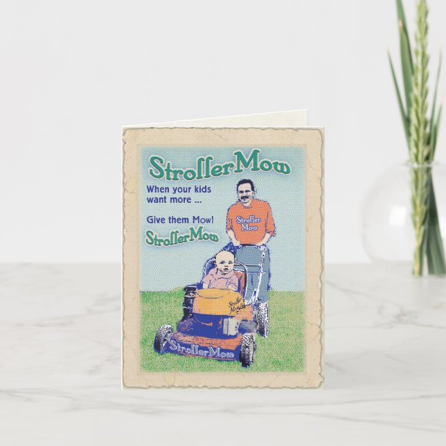 StrollerMow Geburtstag Karte (Vorderseite)