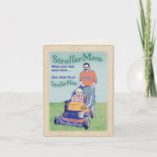 StrollerMow Geburtstag Karte