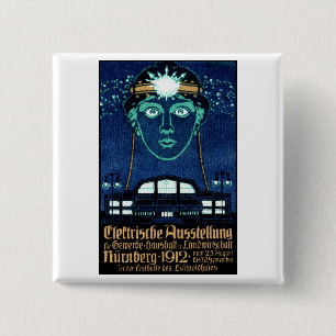 Strom-Ausstellungs-Plakat 1912 Button