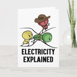 Strom erklärt Physik-Nerd-Geschenk I Lehrer Karte