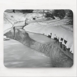Strom im Winter B&W Mousepad
