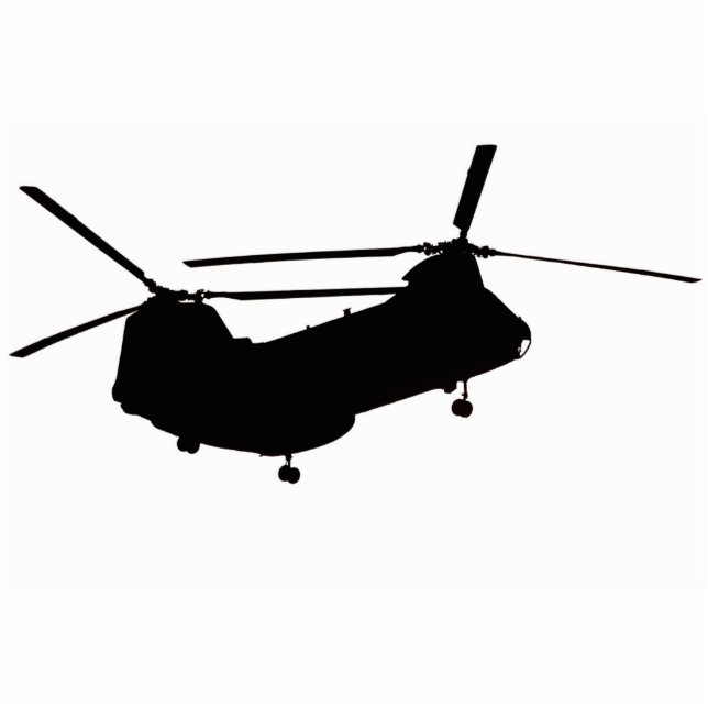 Stromausfall CH--46hubschrauber Freistehende Fotoskulptur (Vorne)