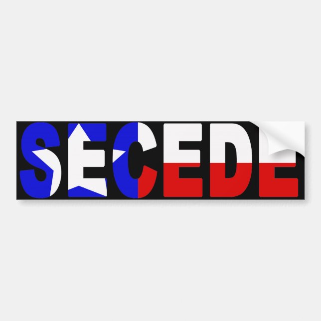 Stromausfall Texas SECEDE Autoaufkleber (Vorne)