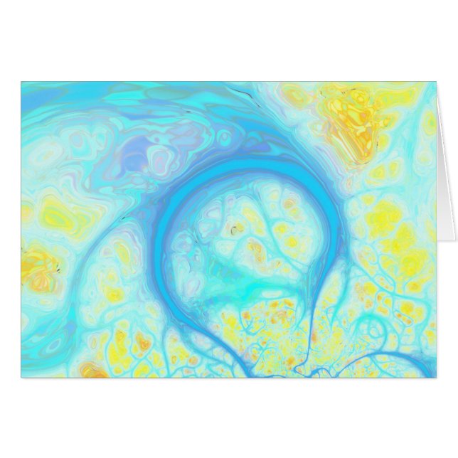 Ströme der Freude - kosmisches Aqua u. Zitrone (Vorderseite (Horizontal))