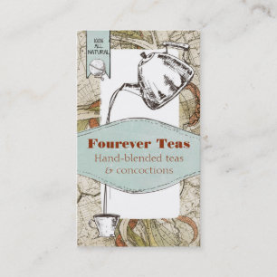 Strömende alte Karte Teacup Teekanne des Shabby