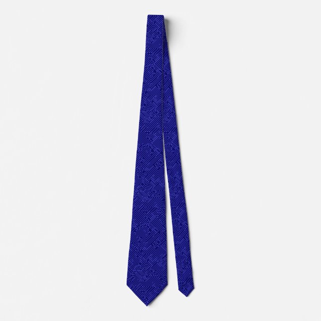Stromkreis - Electric Blue on Deep Navy Krawatte (Vorderseite)