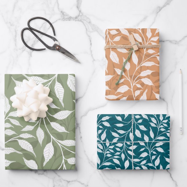 Strömung tanzender Blätter Design Delikate Foliage (Vorderseite)