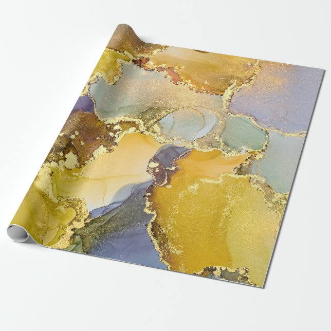 Strömungen von durchsichtigen Farbtönen, schlängel Geschenkpapier (Ungerollt)