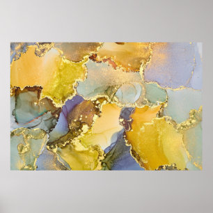 Strömungen von durchsichtigen Farbtönen, schlängel Poster