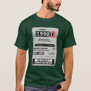 Stromzähler Geburtstag 1990 Elektriker Geschenk v T-Shirt