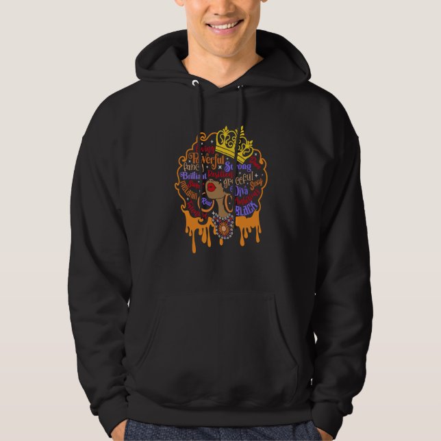 Strong African Queen for Women Proud Black History Hoodie (Vorderseite)