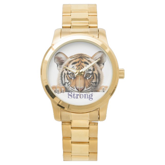 "Strong" Baby Lion Armbanduhr (Vorderseite)