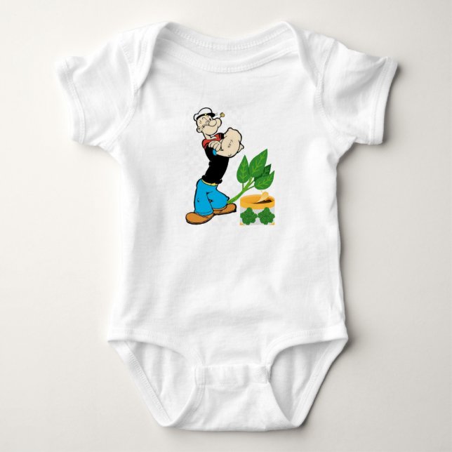 Strong Baby Popeye Bodysuit. Baby Strampler (Vorderseite)