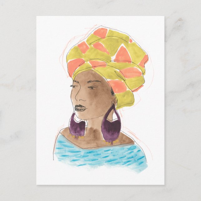 Strong & Beautiful Lady Postkarte (Vorderseite)