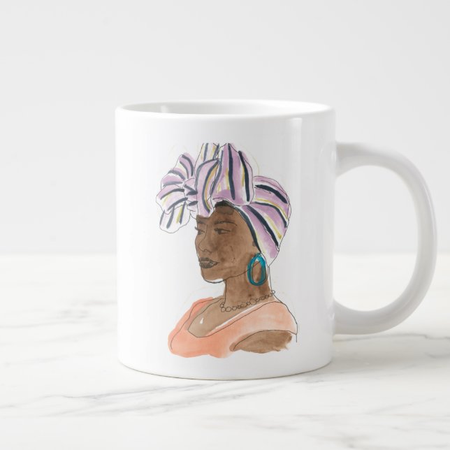 Strong & Beautiful Woman Jumbo-Tasse (Rechts)