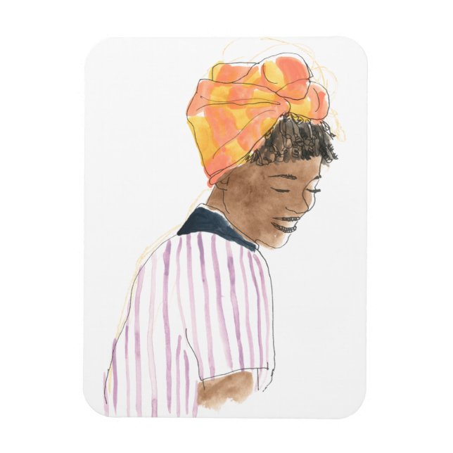 Strong & Beautiful Woman Lächeln Magnet (Vertikal)