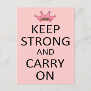 Strong behalt und Carry On Postkarte