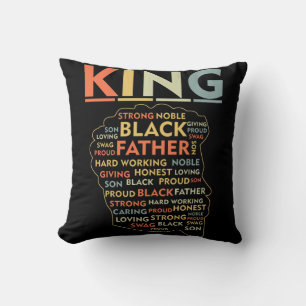 Strong Black King African American Natural Afro Kissen