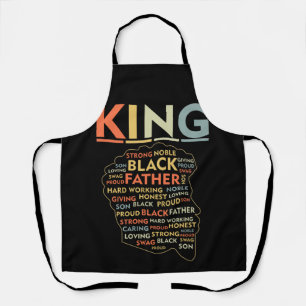 Strong Black King African American Natural Afro Schürze