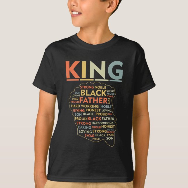 Strong Black King African American Natural Afro T-Shirt (Vorderseite)