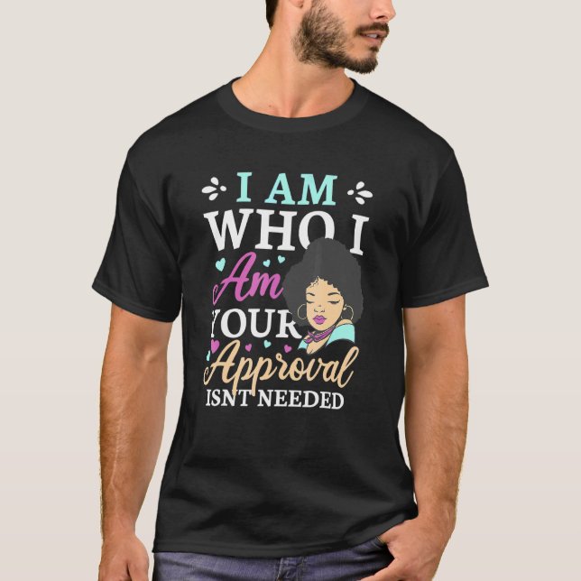 Strong Black Women Black Queen Africa Curly Afro T-Shirt (Vorderseite)