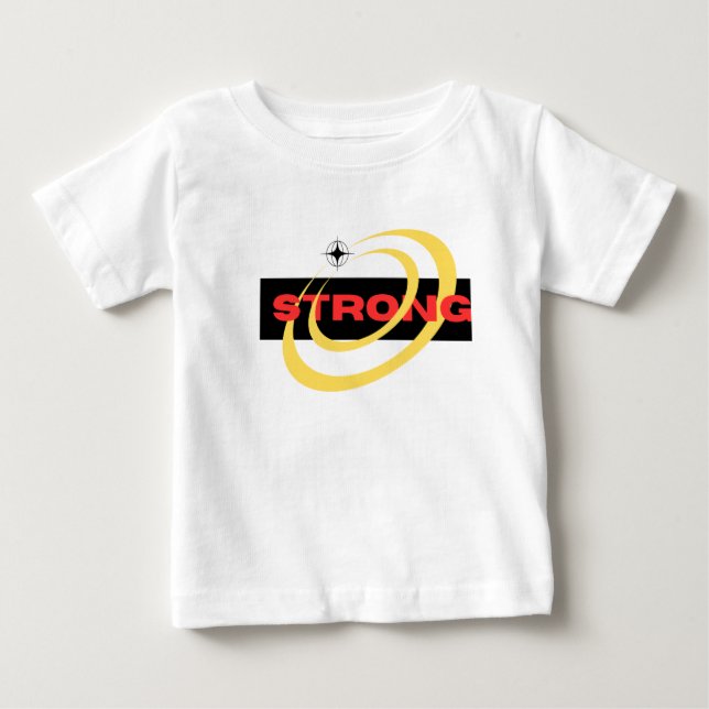Strong – built with courage design  baby t-shirt (Vorderseite)