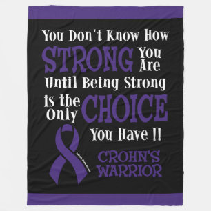 Strong/Choice.. Crohns Fleece Blanket