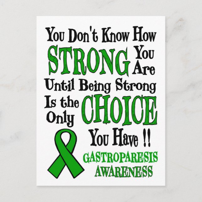 Strong/Choice.. Gastroparesis Postkarte (Vorderseite)