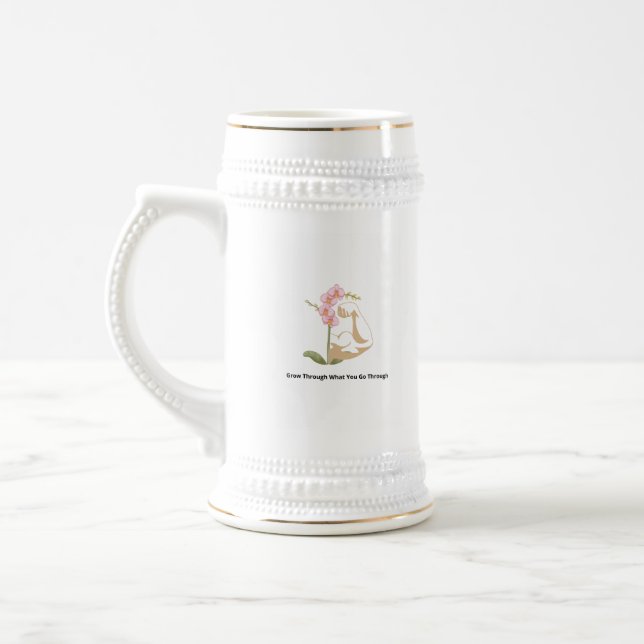 Strong Floral Woman  Bierglas (Links)