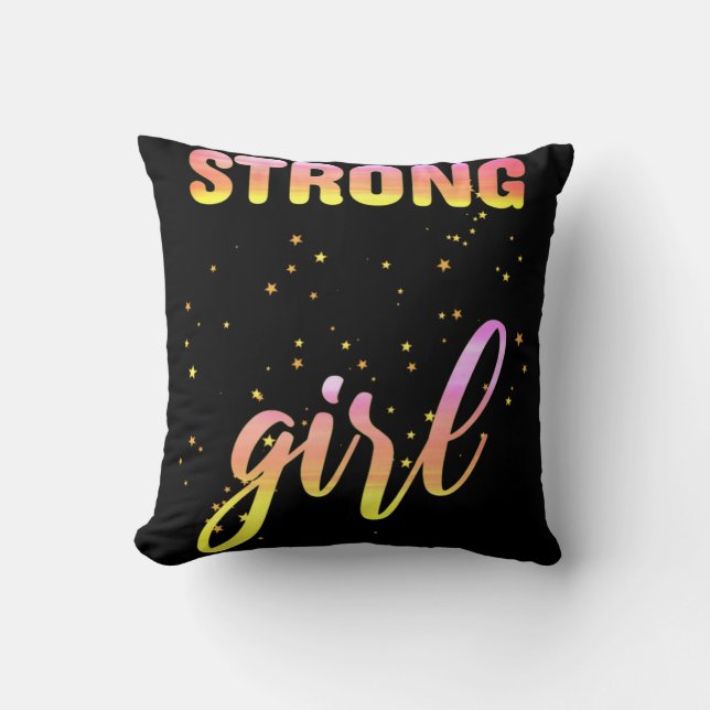 Strong Girl Pastel Star Kissen (Vorderseite)