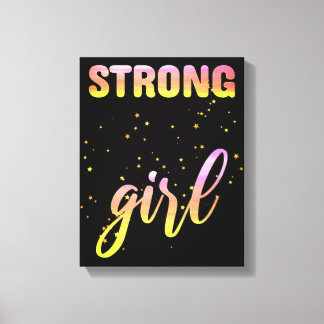 Strong Girl Pastel Star Leinwanddruck