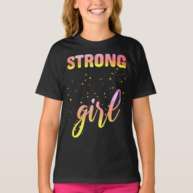 Strong Girl Pastel Star T-Shirt (Vorderseite)