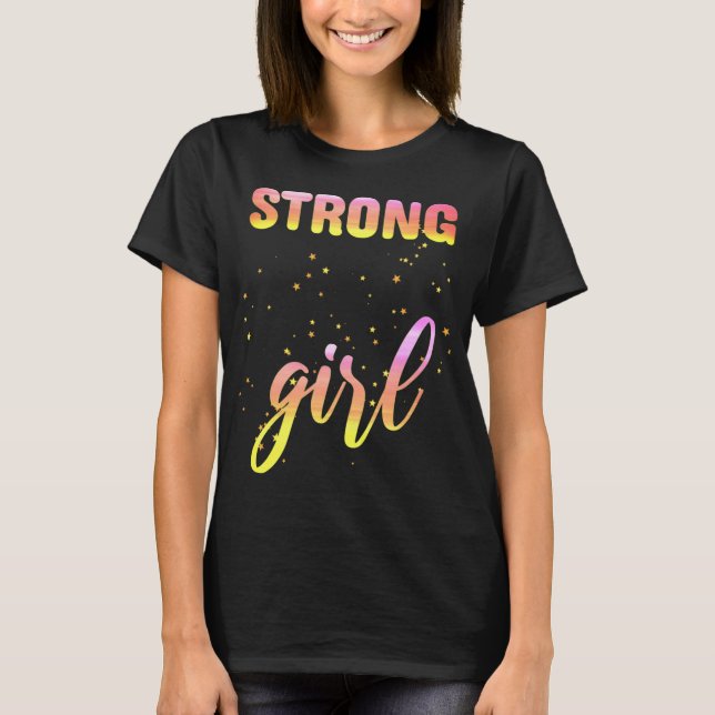 Strong Girl Pastel Star T-Shirt (Vorderseite)