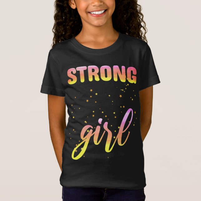 Strong Girl Pastel Star T-Shirt (Vorderseite)