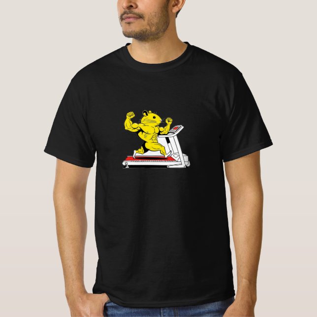 Strong Hamster Gym Workout T-Shirt - Funny Fitness (Devant)