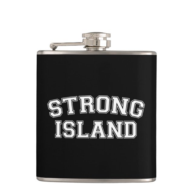 Strong Island, NYC, USA Flachmann (Vorderseite)