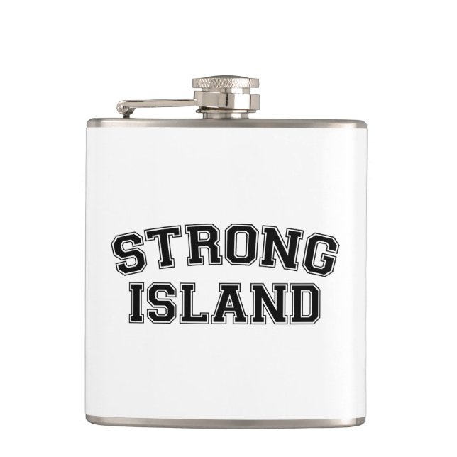 Strong Island, NYC, USA Flachmann (Vorderseite)